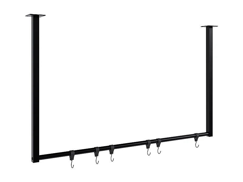 Portant à vêtement - Métal - 100x60 cm - Noir - Fenton