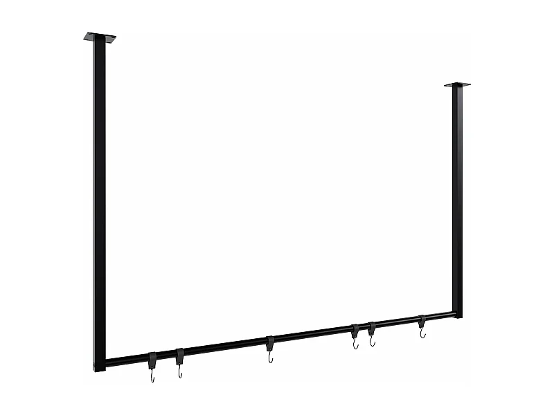 Portant à vêtement - Métal - 120x80 cm - Noir - Fenton