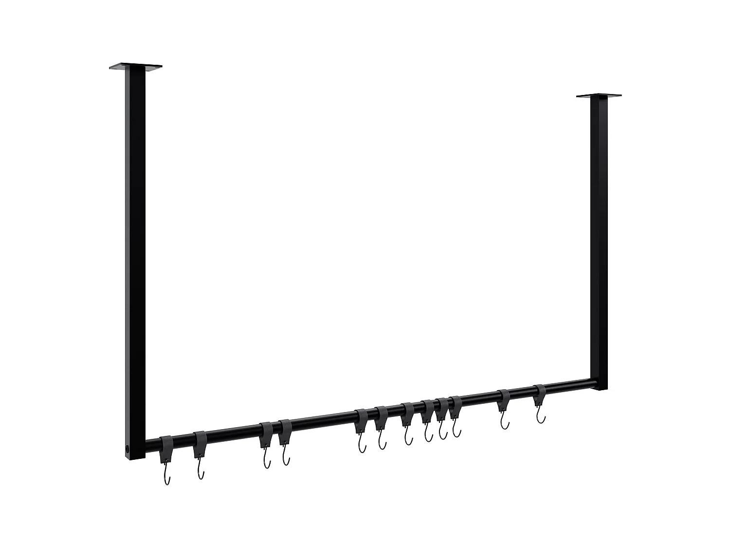 Portant à vêtement - Métal - 100x60 cm - Noir - Fenton