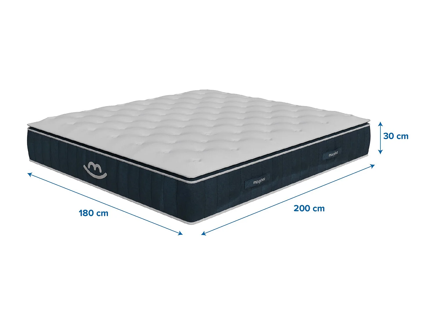 Matelas luxe hybride mémoire de forme 180x200 épais 30cm
