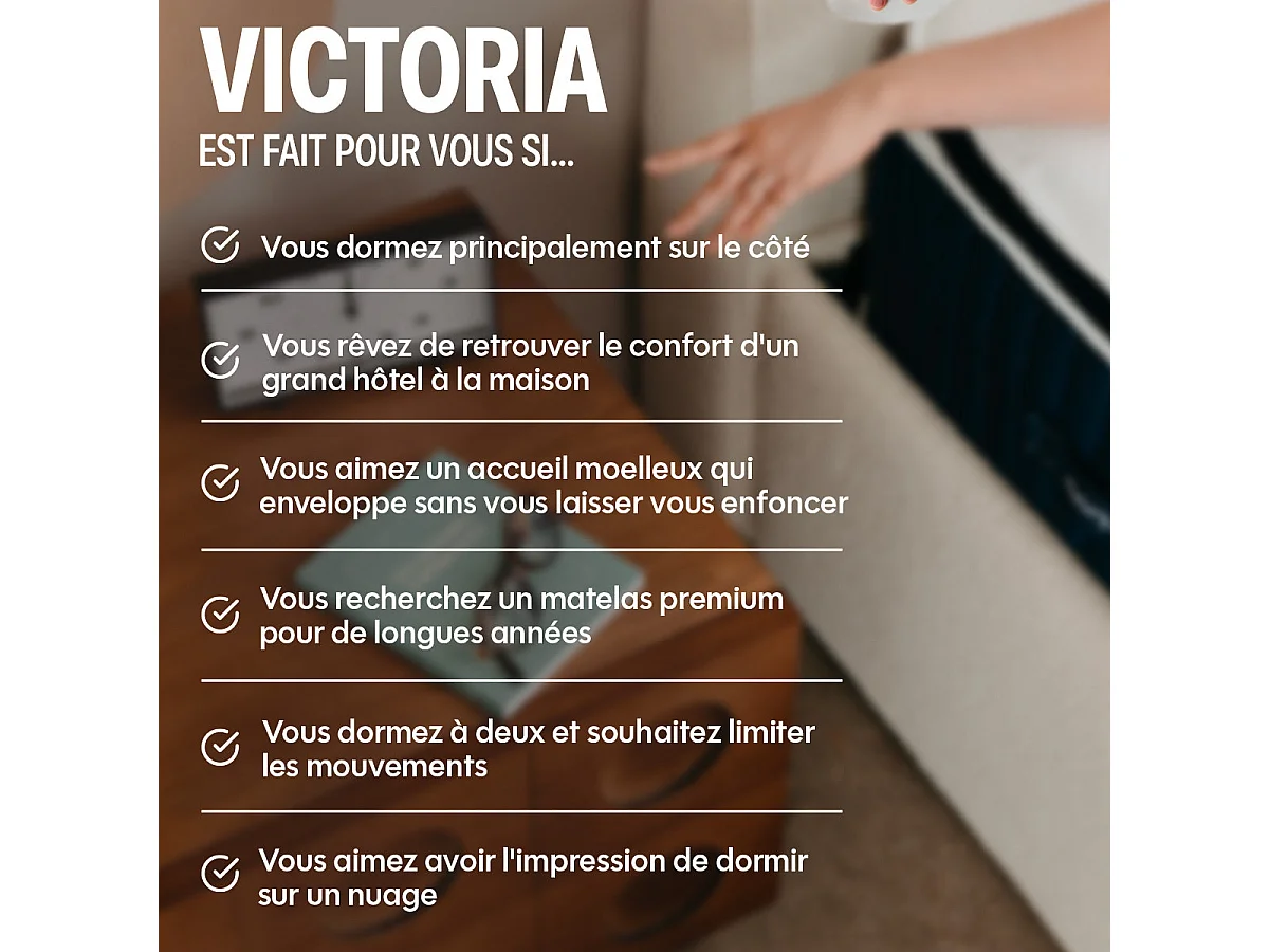 Matelas luxe hybride mémoire de forme 200x200 épais 30cm