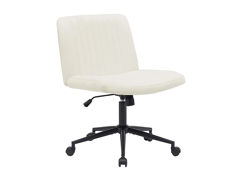 Chaise de bureau - Velours - Crème - Kingman