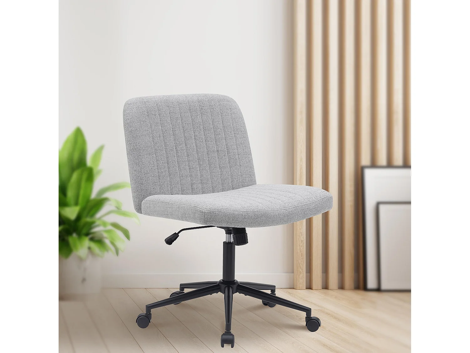 Chaise de bureau - Tissu - Gris clair - Kingman