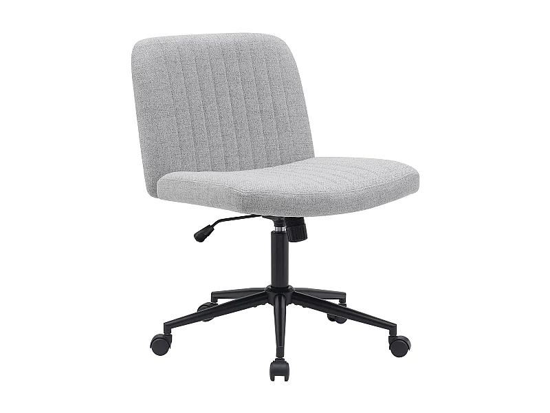 Chaise de bureau - Tissu - Gris clair - Kingman