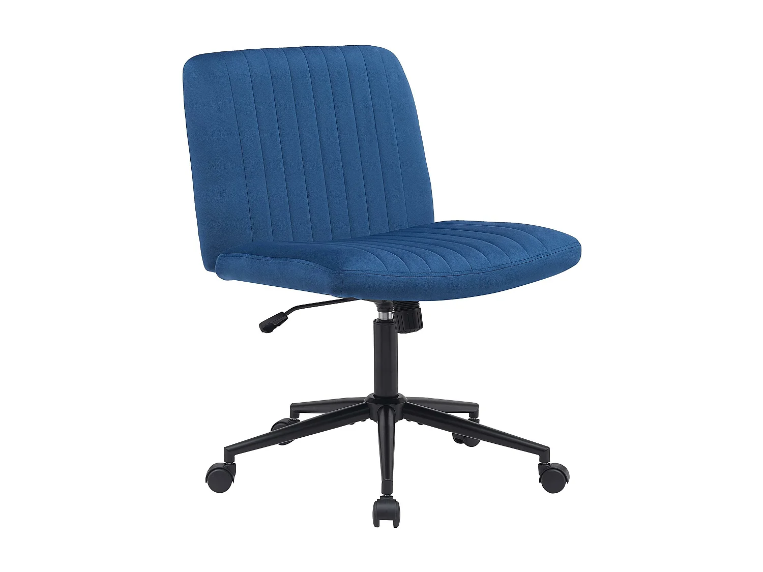 Chaise de bureau - Velours - Bleu - Kingman