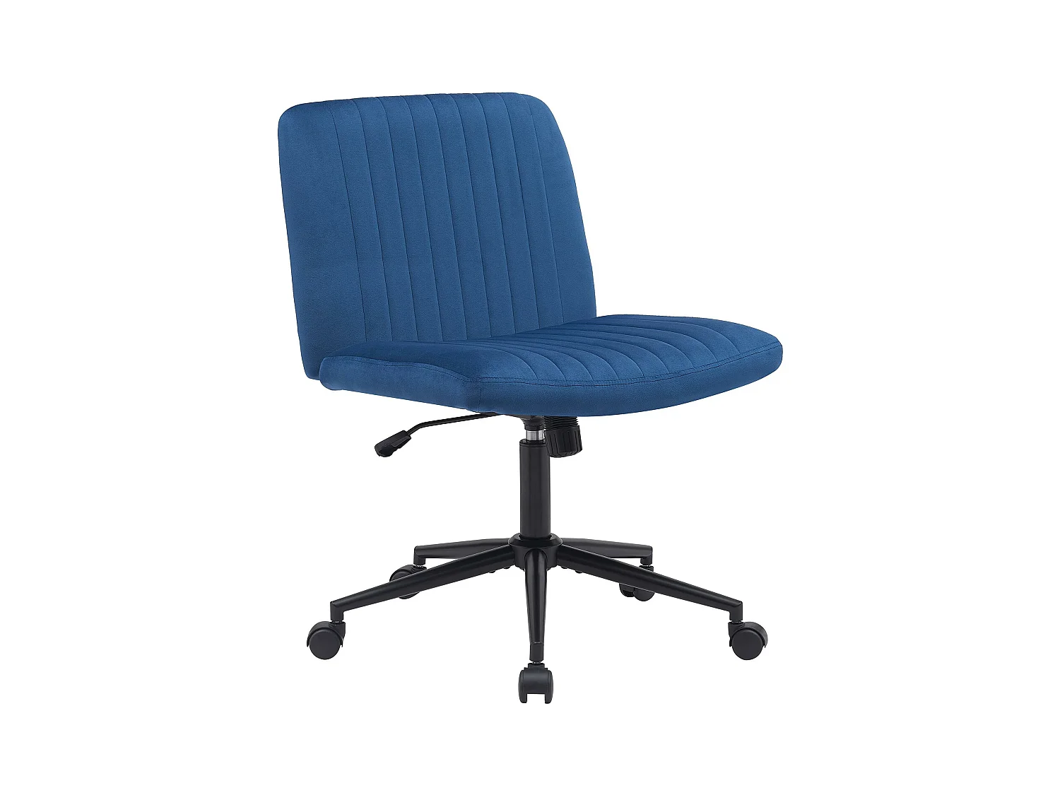 Chaise de bureau - Velours - Bleu - Kingman
