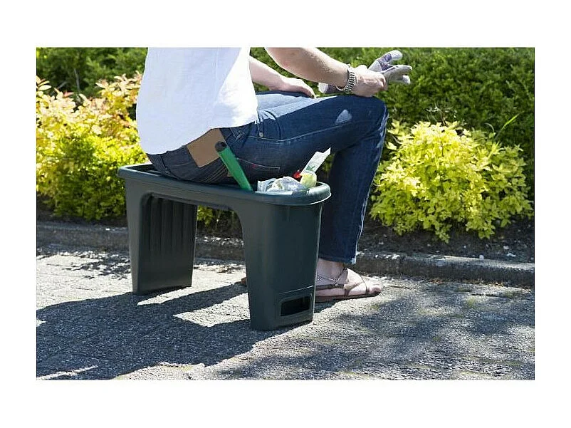 2 in 1 Garten Kniebank 65,5x25x34 cm Grün