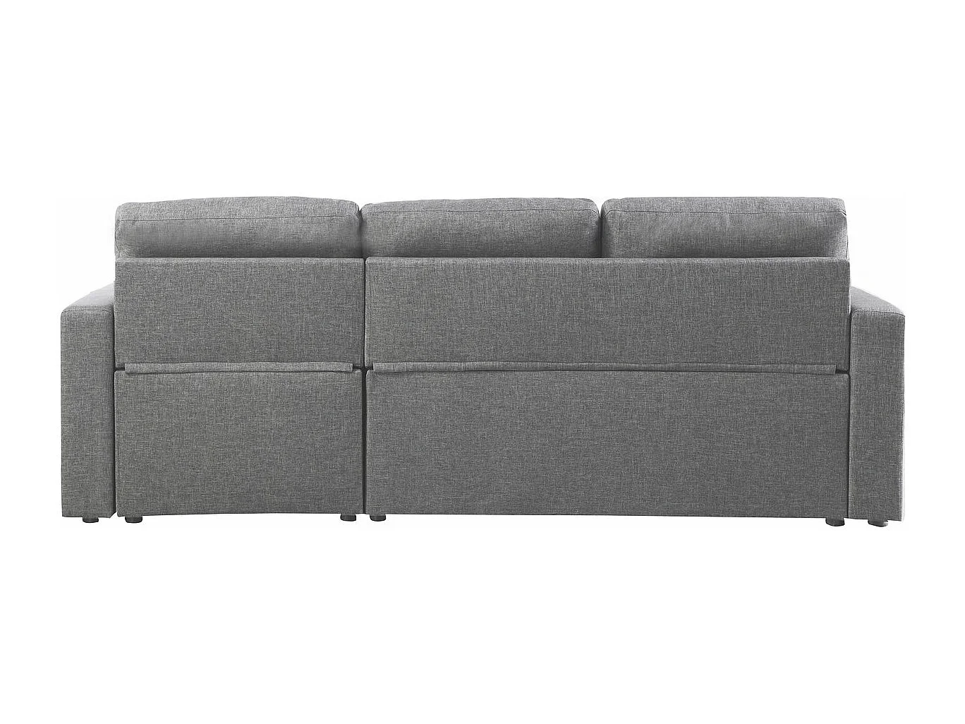 Canapé d'angle convertible/ réversible avec coffre "Alain II" - 3 places - Gris clair