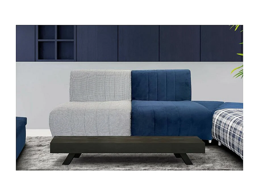 PUZZLE Canapé convertible 3 places-bleu marine