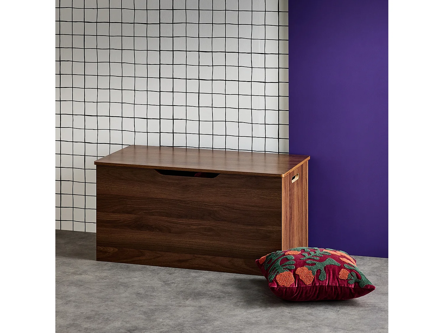 Baule, effetto legno tinto noce, noce