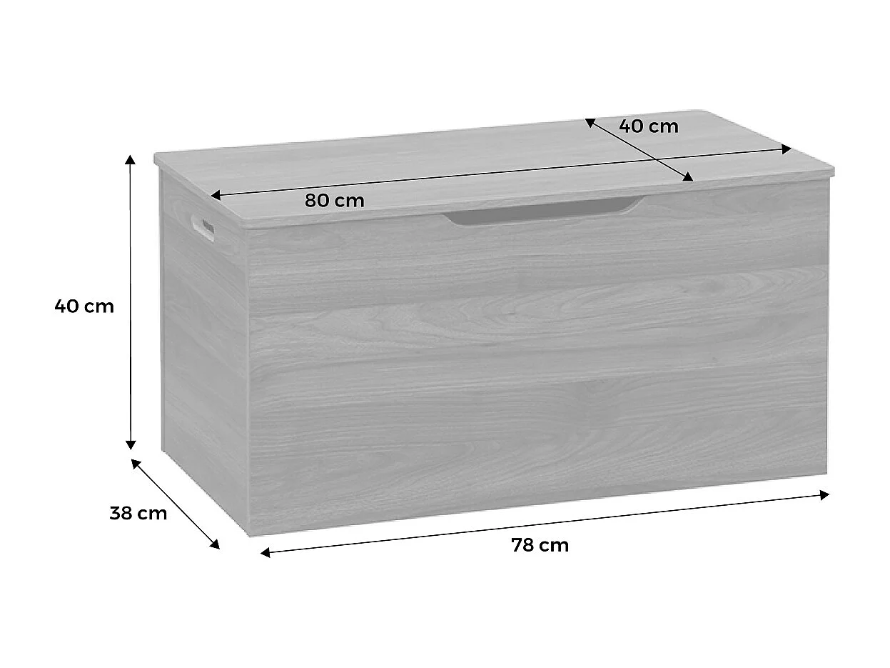 Baule, effetto legno tinto noce, noce
