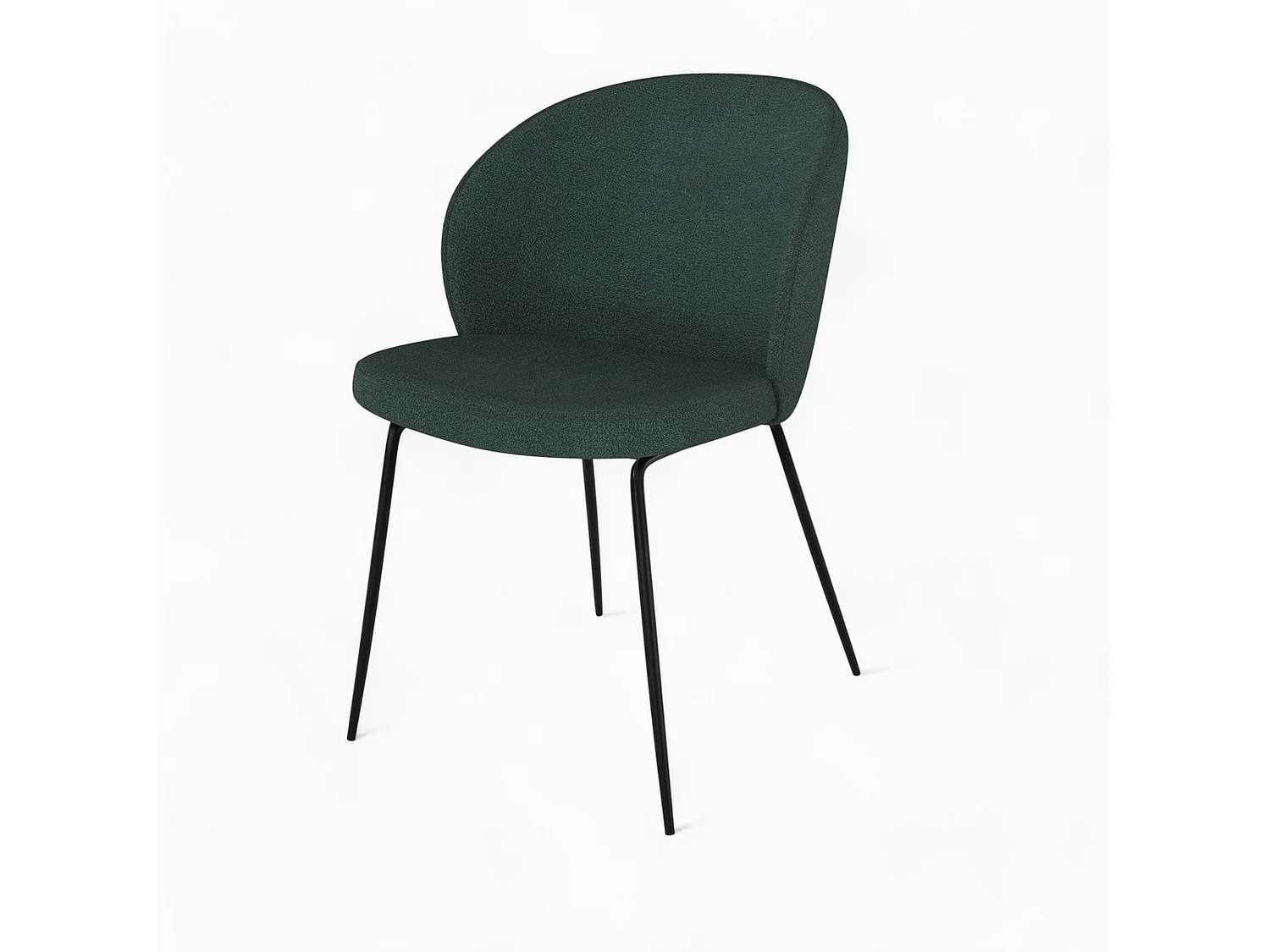 Pack de 4 sillas en tejido bouclé amarillo y verde - Groom