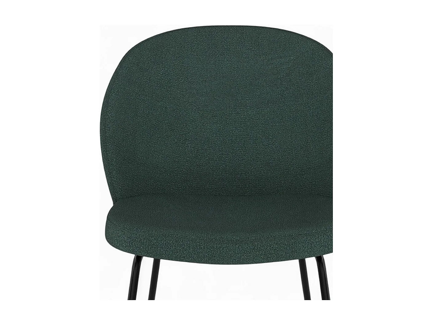 Pack de 4 sillas en tejido bouclé amarillo y verde - Groom