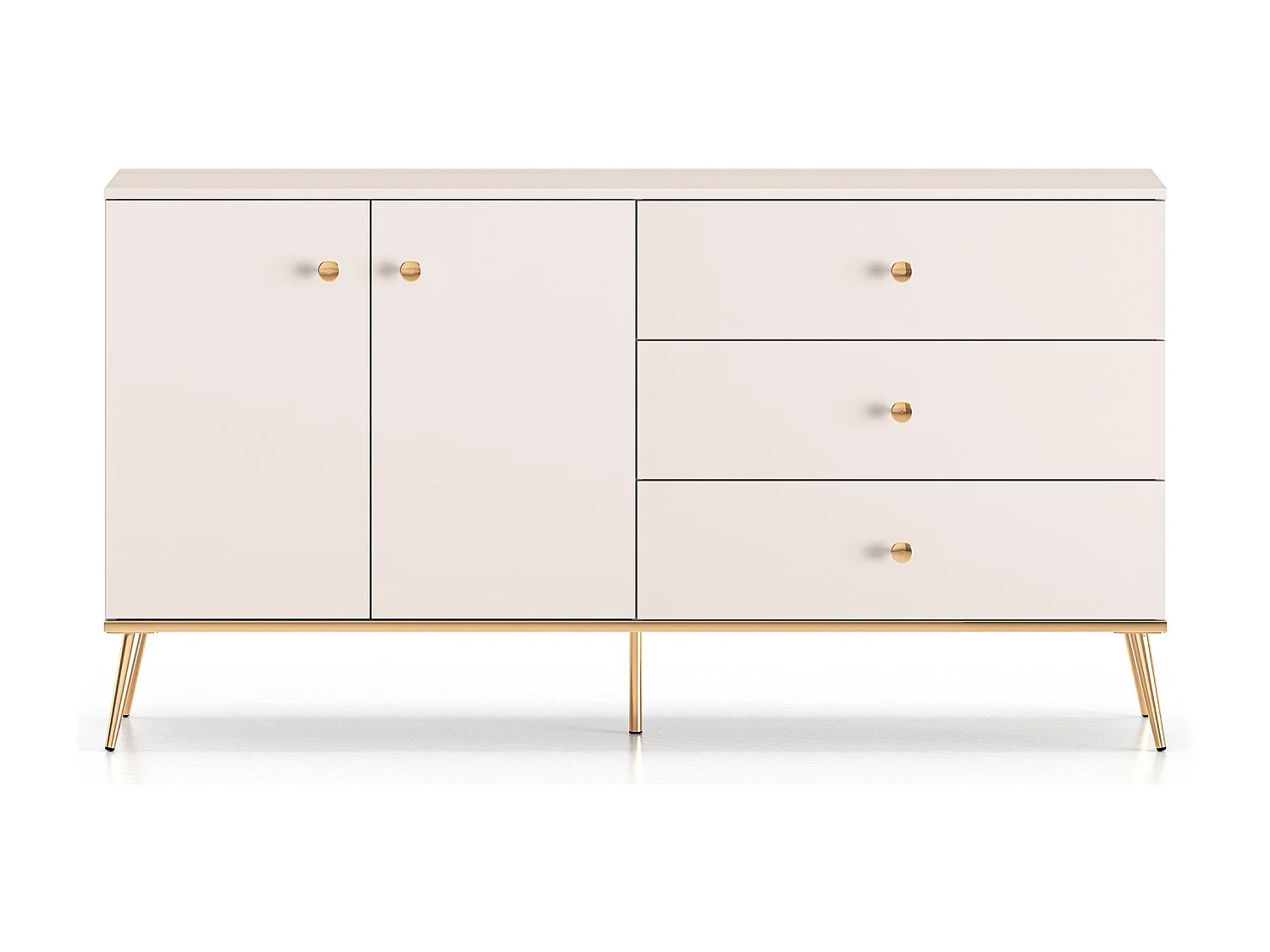 Sideboard 2-türig mit 3 Schubladen - Greige - 160 cm - SELGIN
