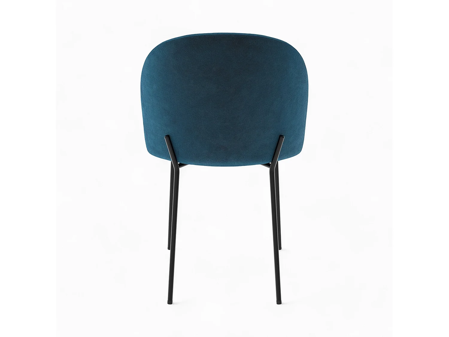 Pack 4 chaises en velours jaune moutarde et bleu foncé - Karl