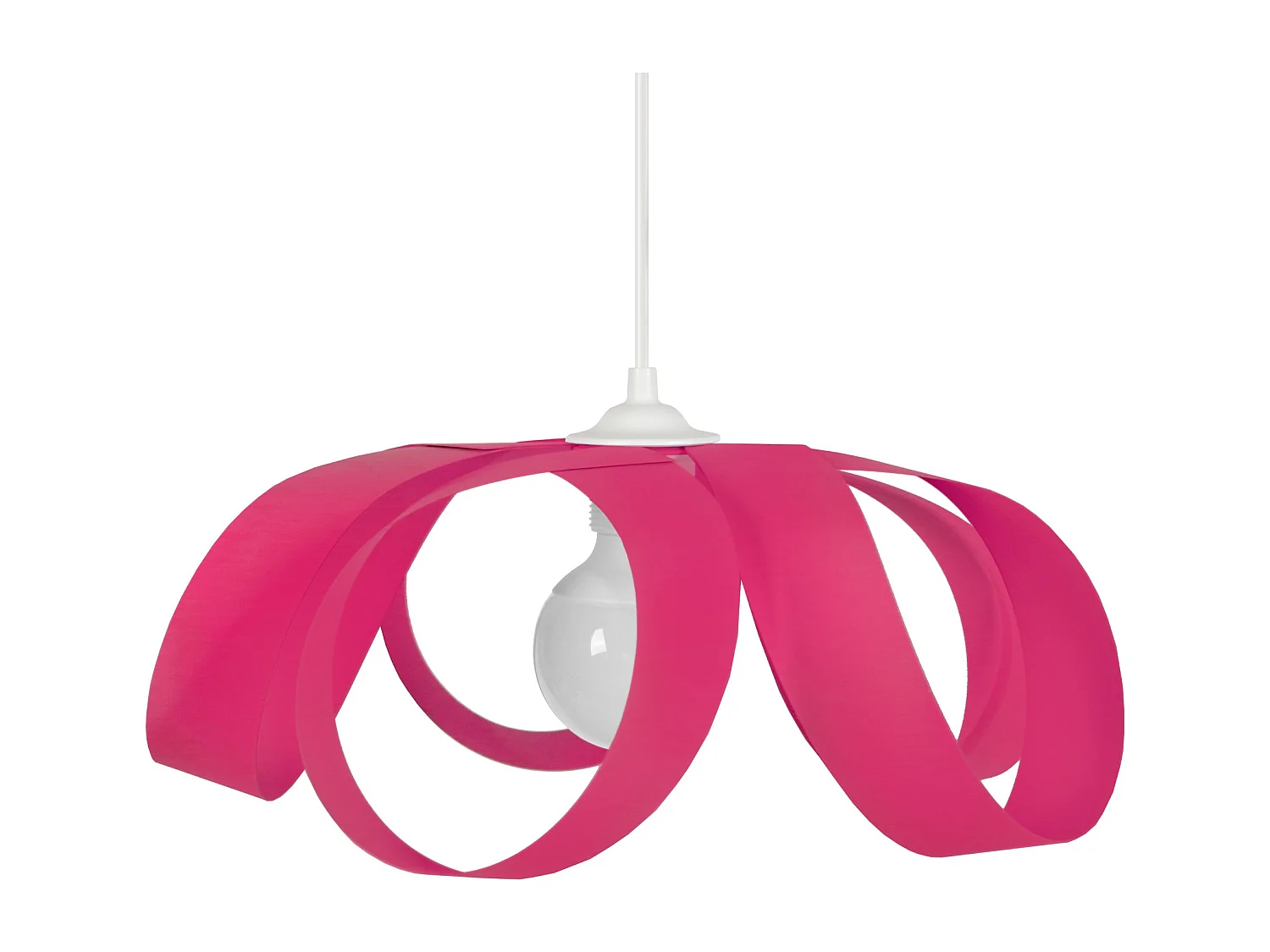 Suspension TOSEL ,métal,Rose ,H78xD30x P 30cm