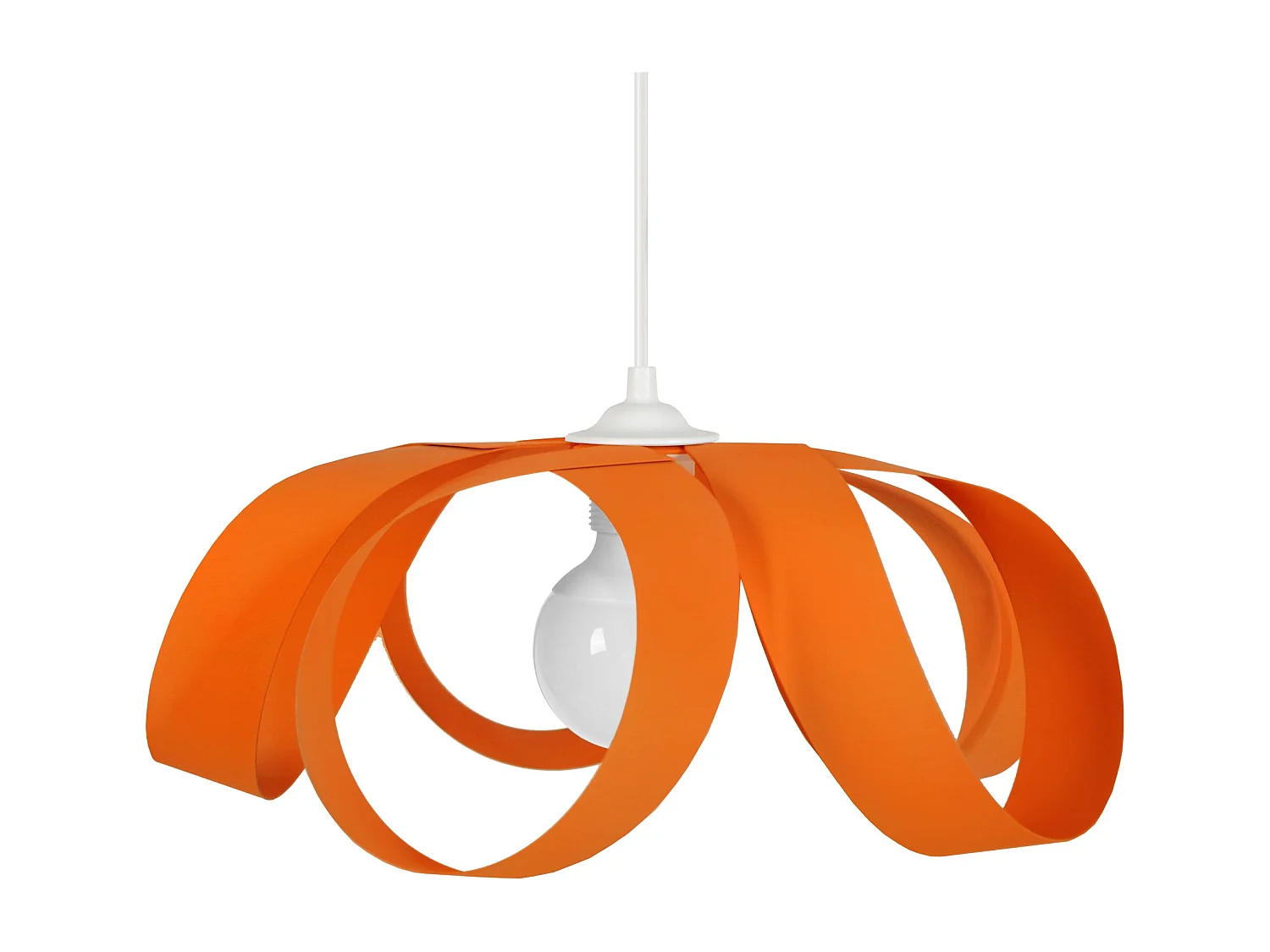 Suspension TOSEL ,métal,Orange ,H78xD30xP 30cm