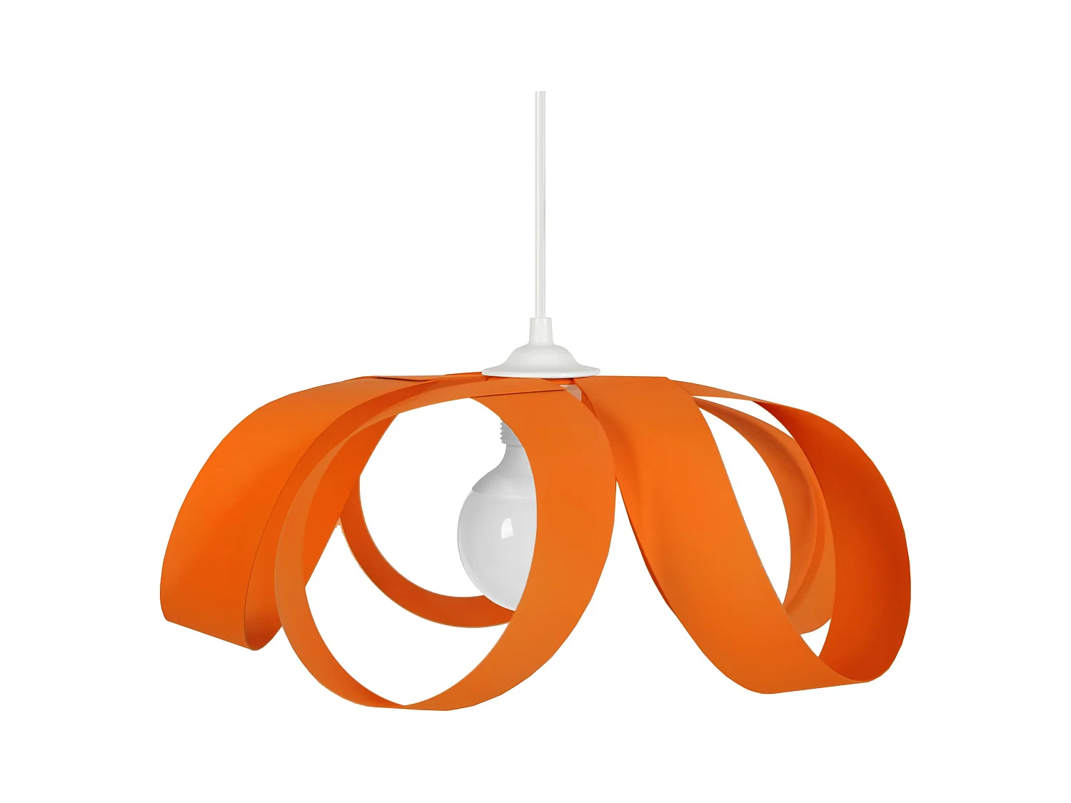 Suspension TOSEL ,métal,Orange ,H78xD30xP 30cm
