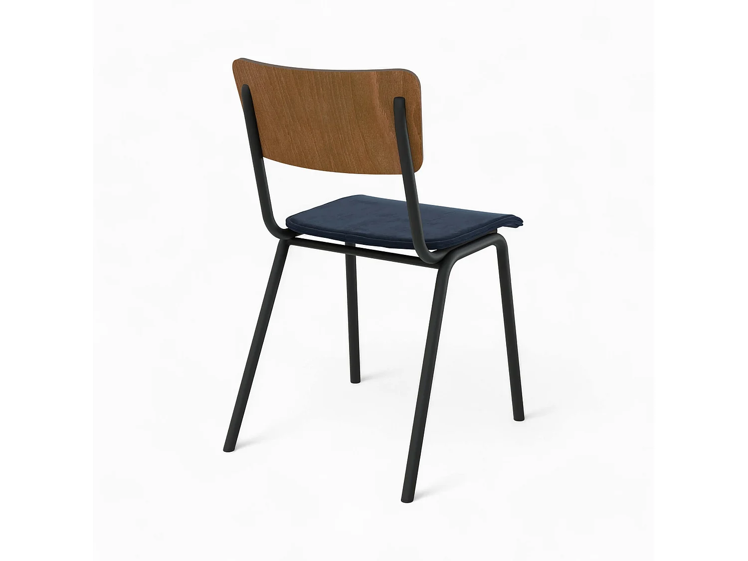 Pack 4 chaises en velours bleu et vert - Nico
