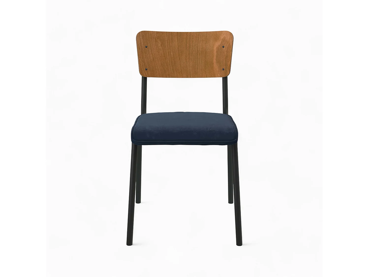Pack 4 chaises en velours bleu et vert - Nico