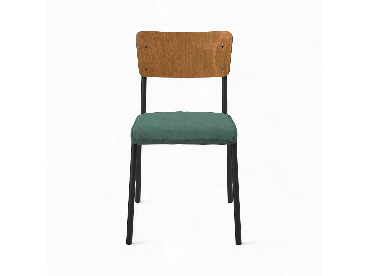 Pack 4 chaises en velours bleu et vert - Nico