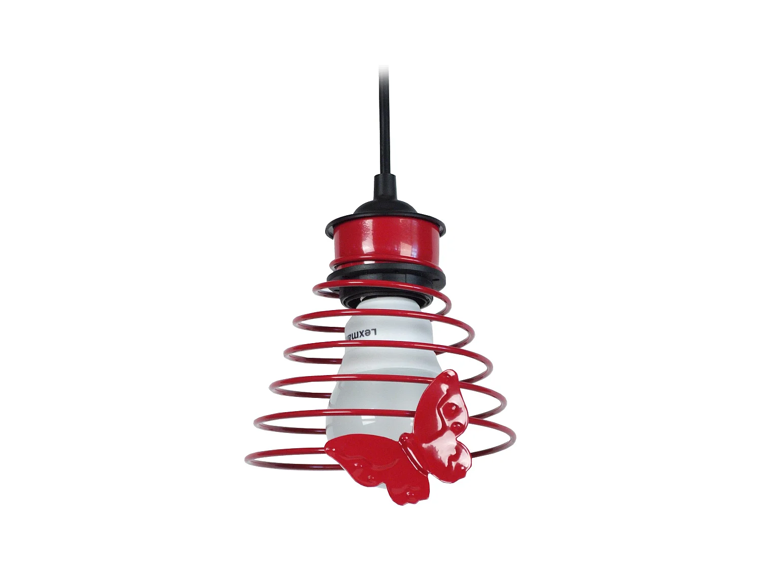 Suspension TOSEL ,métal,Rouge ,H75x D14xP14cm
