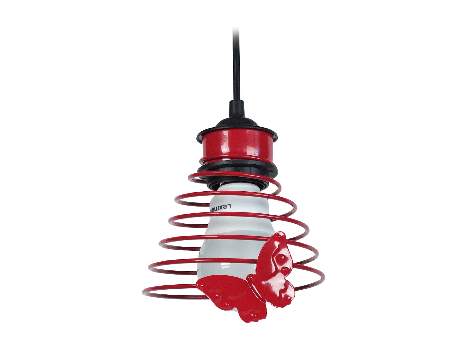 Suspension TOSEL ,métal,Rouge ,H75x D14xP14cm