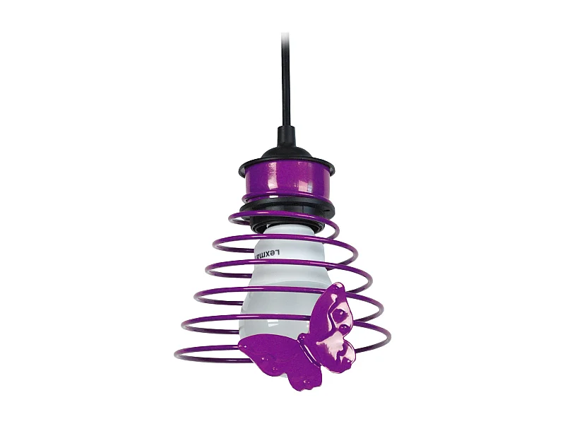 Suspension TOSEL ,métal,Violet , H 75xD14x P 14cm