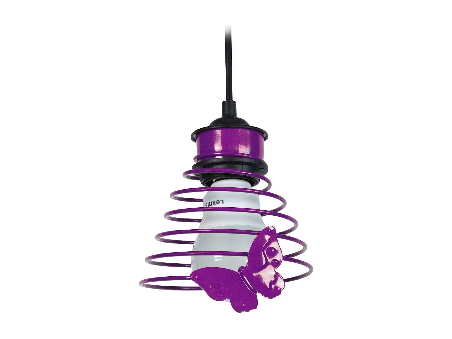 Suspension TOSEL ,métal,Violet , H 75xD14x P 14cm