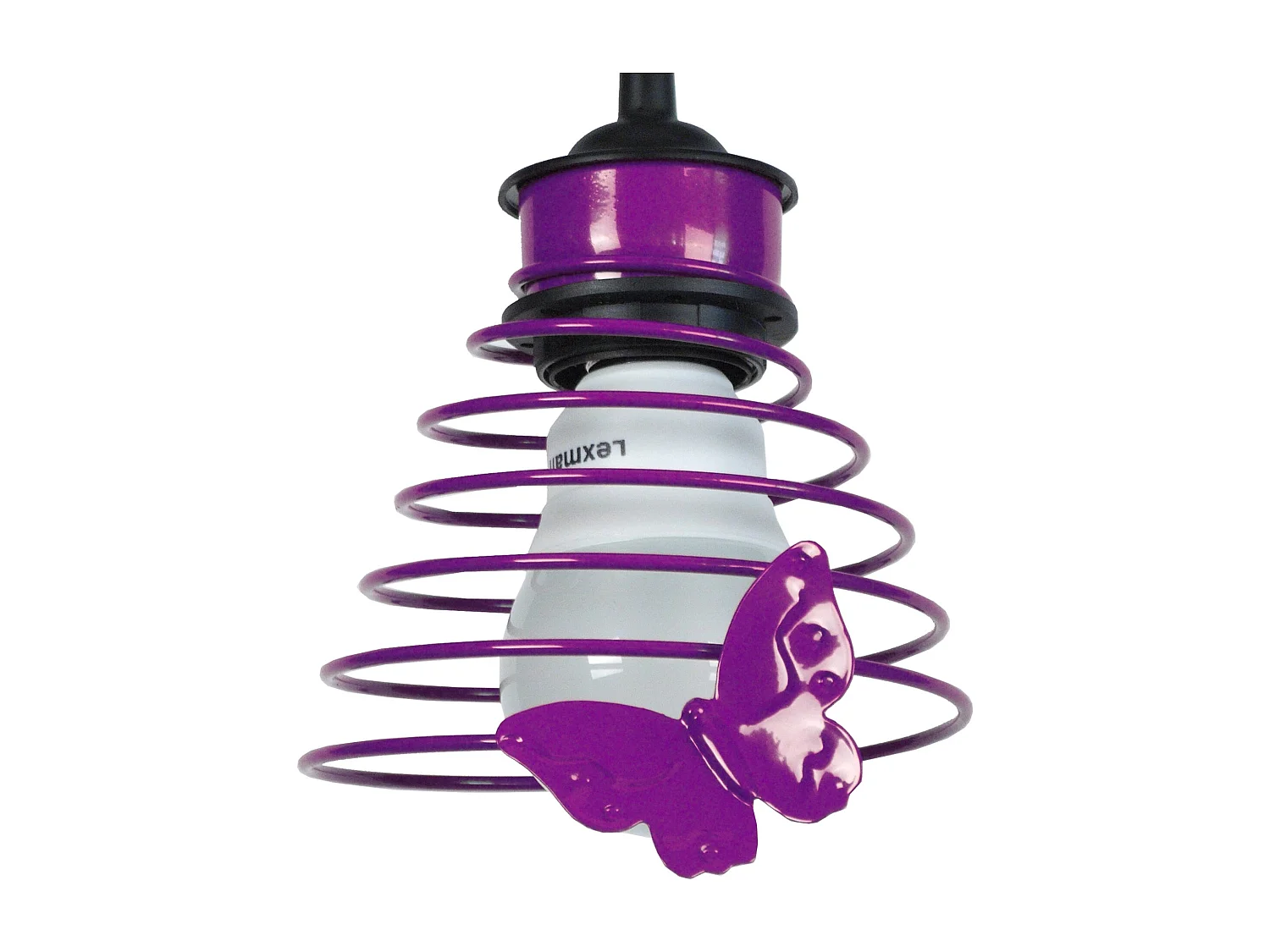 Suspension TOSEL ,métal,Violet , H 75xD14x P 14cm