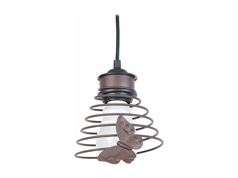 Suspension spirale conique métal marron 94 cm.
