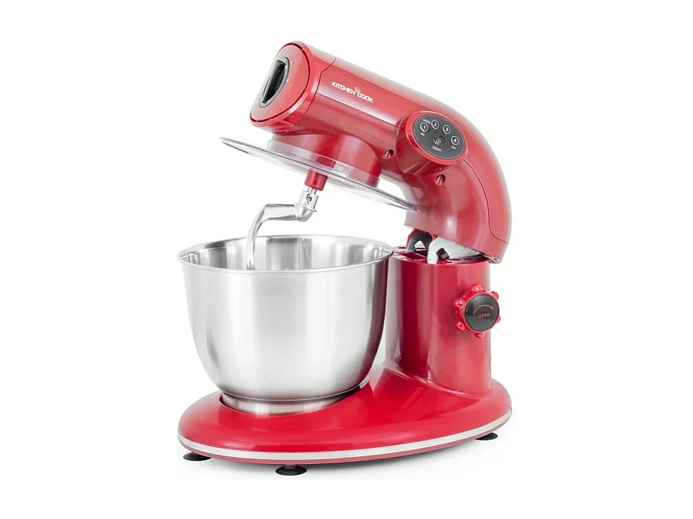 Robot Pétrin Avec Bol Inox 5l Ak80v2 Kitchencook Rouge