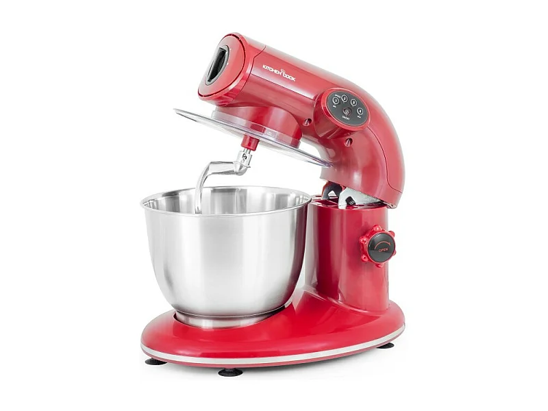 Robot Pétrin Avec Bol Inox 5l Ak80v2 Kitchencook Rouge