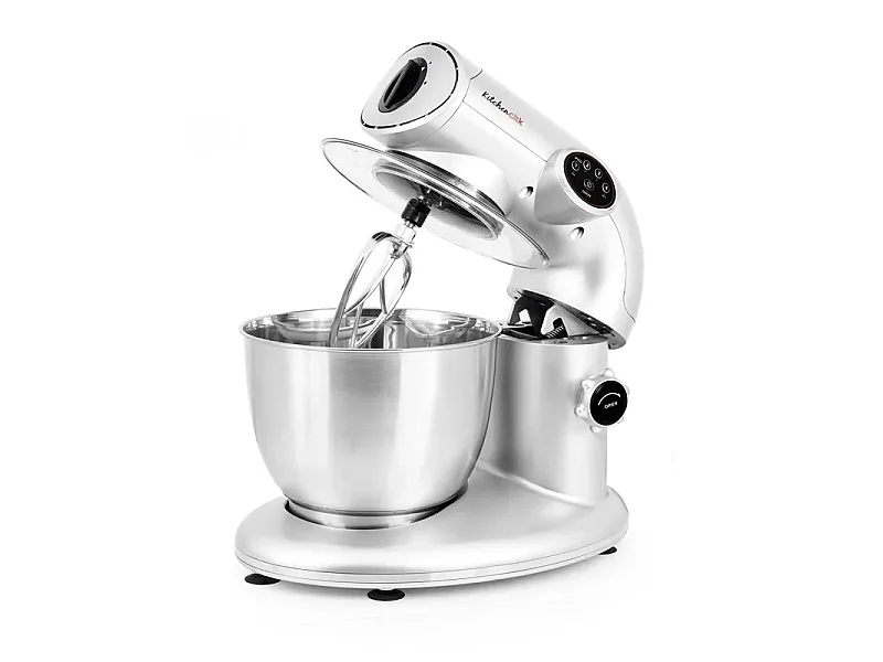 Kitchencook - Robot Pâtissier Ak80_silver - 1000 W 5 L - Kit Pâtisserie
