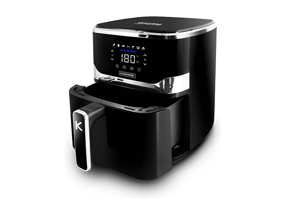 Kitchencook - Airmed55 - Friteuse à Air 5,5l - 1400w - 7 Programmes - Minuterie Numérique - Thermostat Réglable