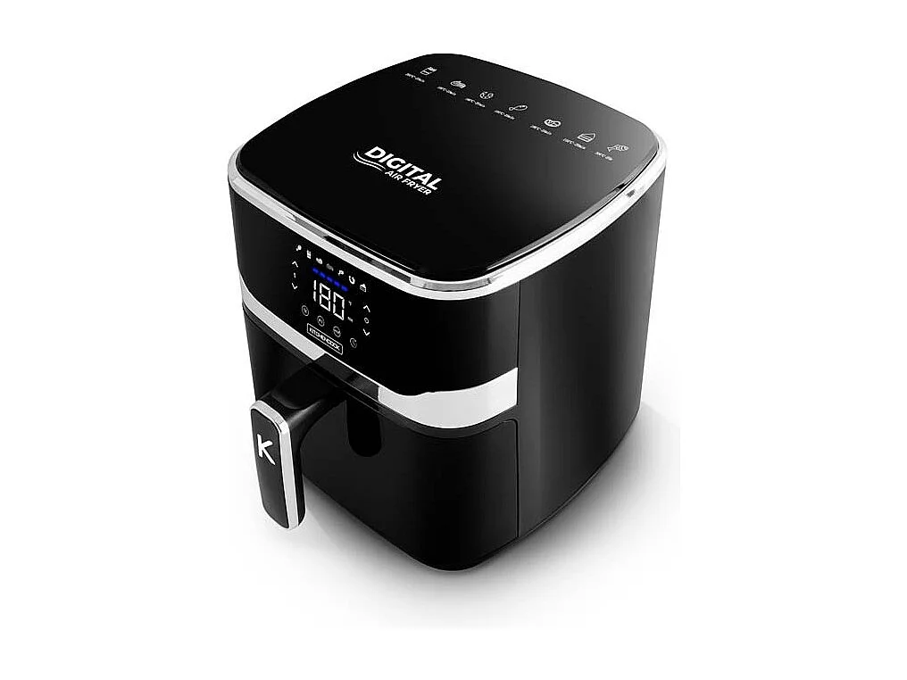 Kitchencook - Airmed55 - Friteuse à Air 5,5l - 1400w - 7 Programmes - Minuterie Numérique - Thermostat Réglable