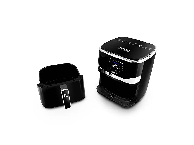 Kitchencook - Airmed55 - Noir - Friteuse Sans Huile - 5,5 L - 1400 W