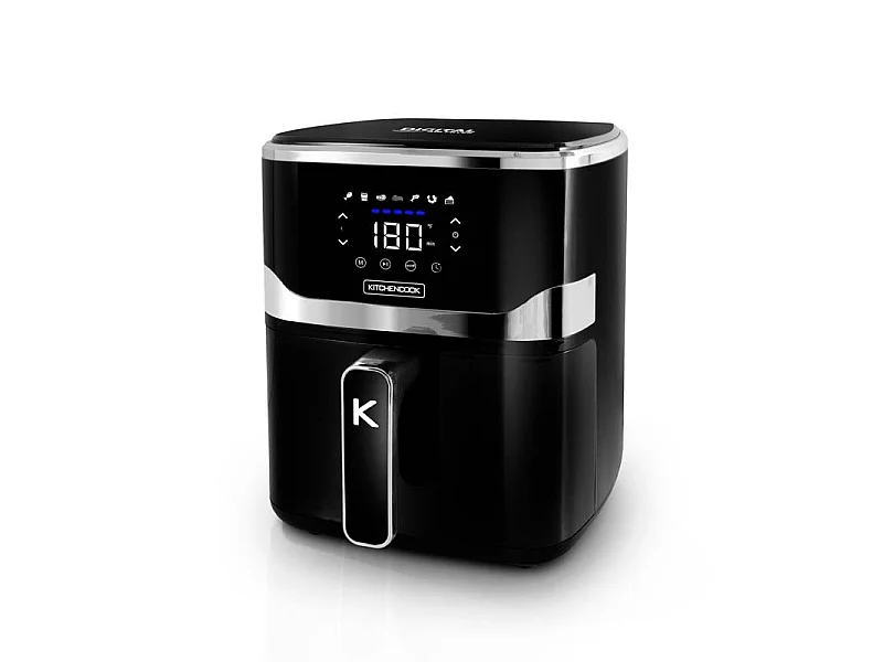 Kitchencook - Airmed55 - Noir - Friteuse Sans Huile - 5,5 L - 1400 W