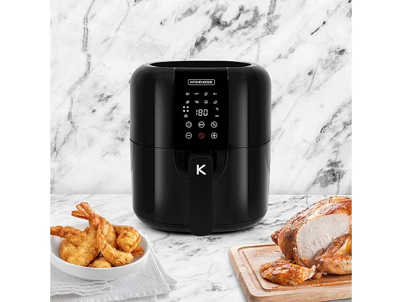 Friteuse Sans Huile De 3l - 8 Programmes Airmed Noir De Kitchencook