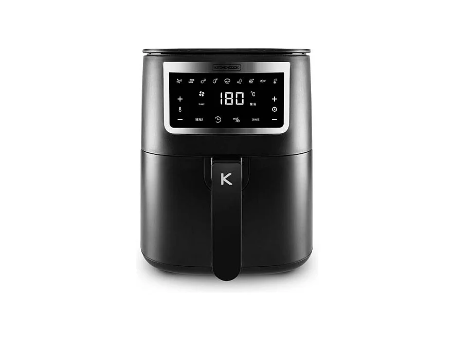 Kitchencook - Friteuse Sans Huile 4l - 8 Programmes - Minuterie Numérique - Thermostat Réglable - 1400w - Noir