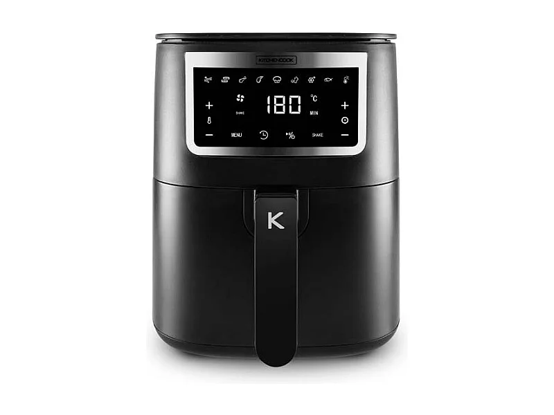 Kitchencook - Friteuse Sans Huile 4l - 8 Programmes - Minuterie Numérique - Thermostat Réglable - 1400w - Noir