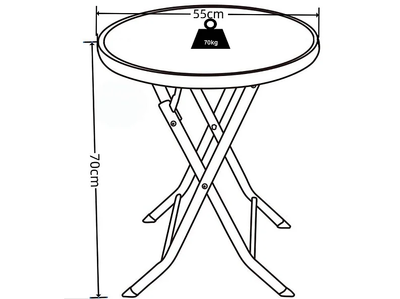 Bistrotisch Garten Balkontisch 55 cm Ø Sonlas