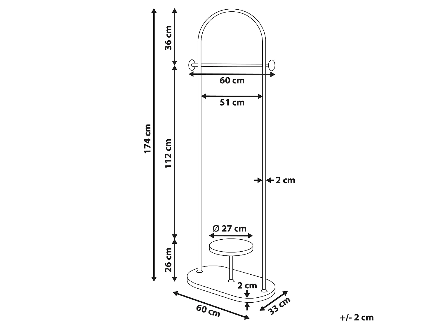 Coat Stand HARDIN Black