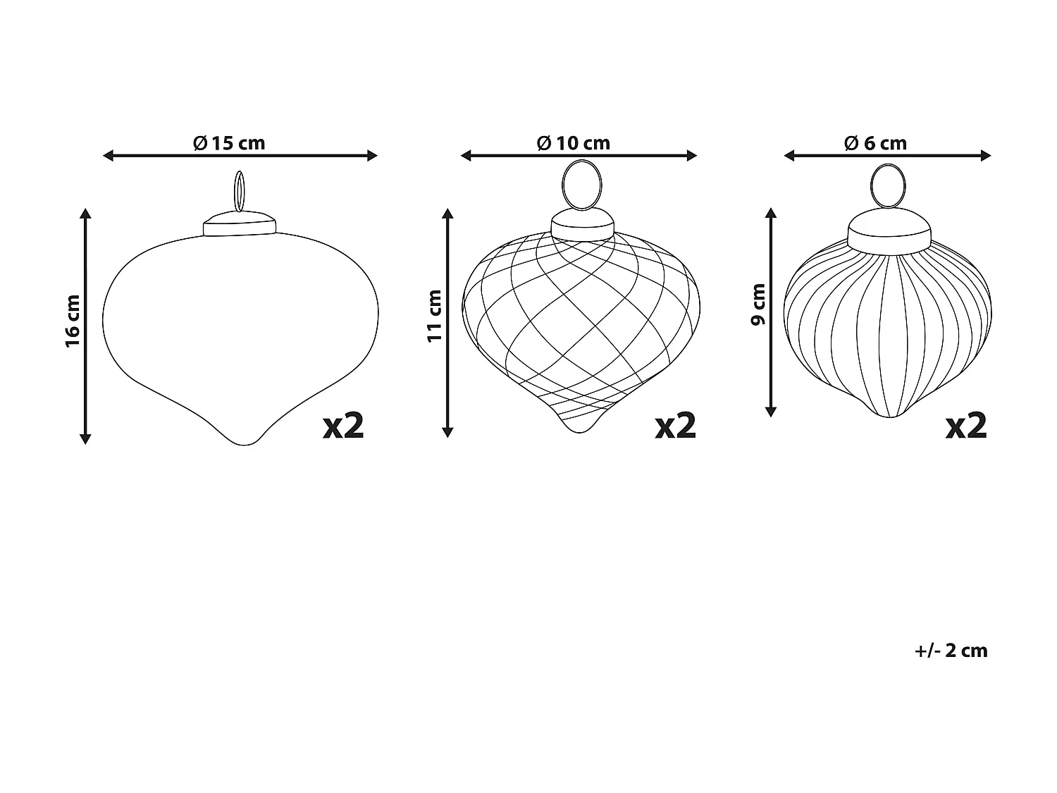 Lot de 6 boules ASTRALE Verre Rose