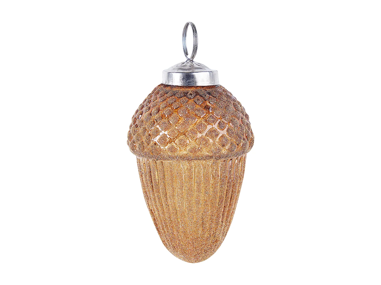 Conjunto de 6 bellotas de vidrio doradas AMBRE