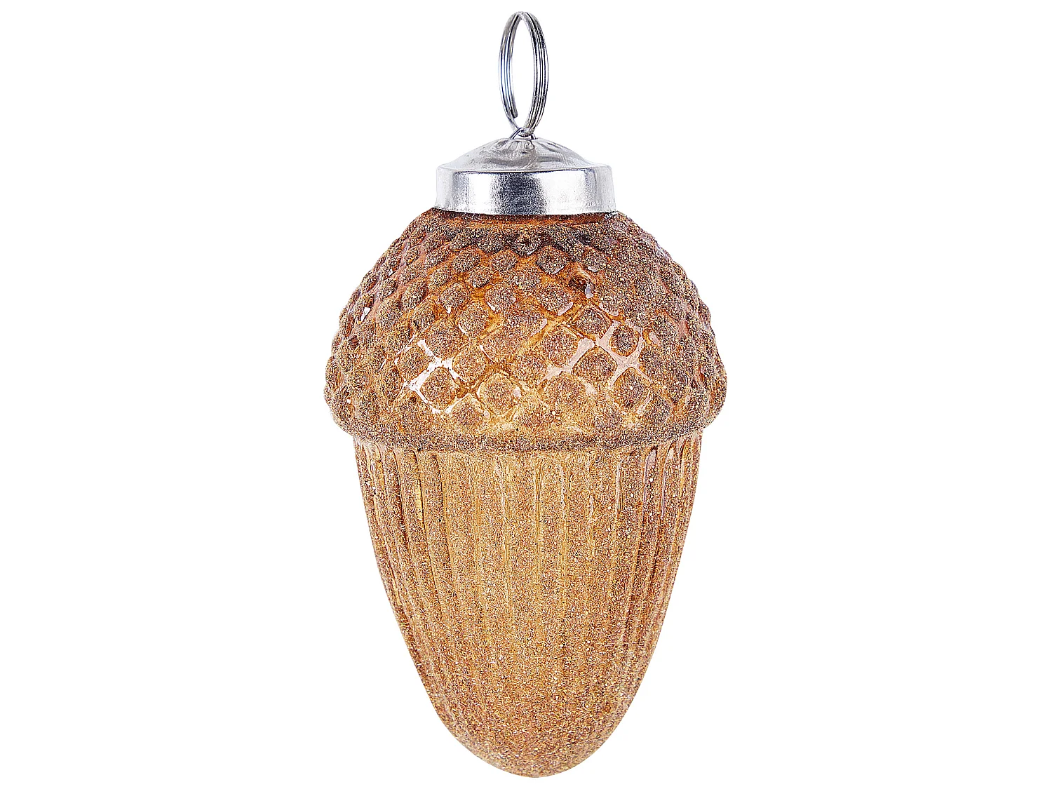 Kerstballen set van 6 glas goud AMBRE