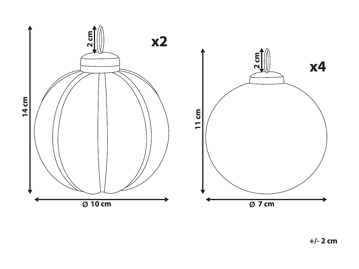 Weihnachtskugel 6er Set Glas silber Antik-Optik ARGENTIN