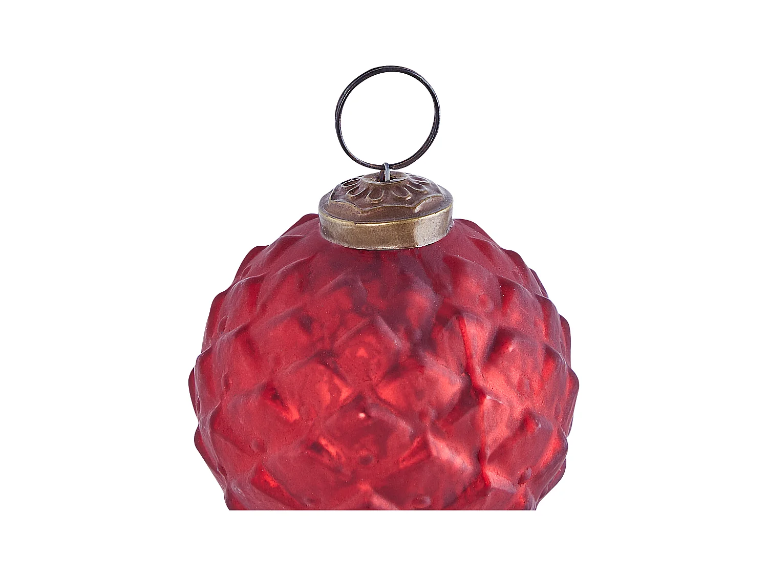 Lot de 6 boules ARGENTIN Verre Rouge