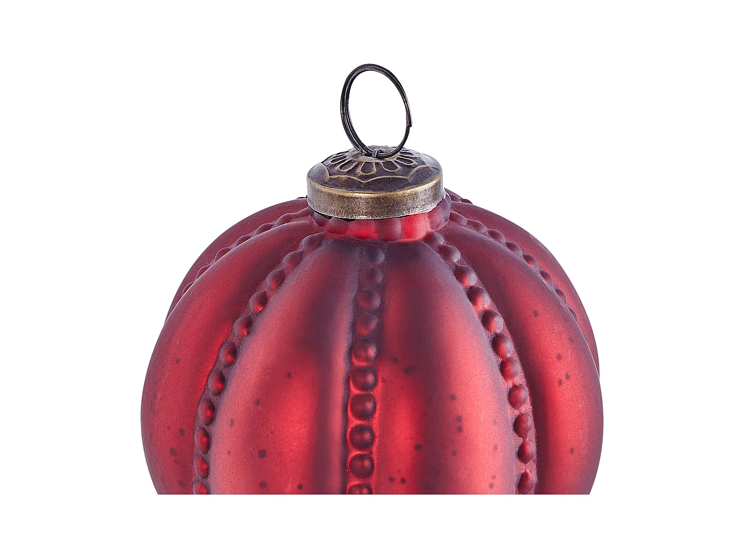 Lot de 6 boules ARGENTIN Verre Rouge