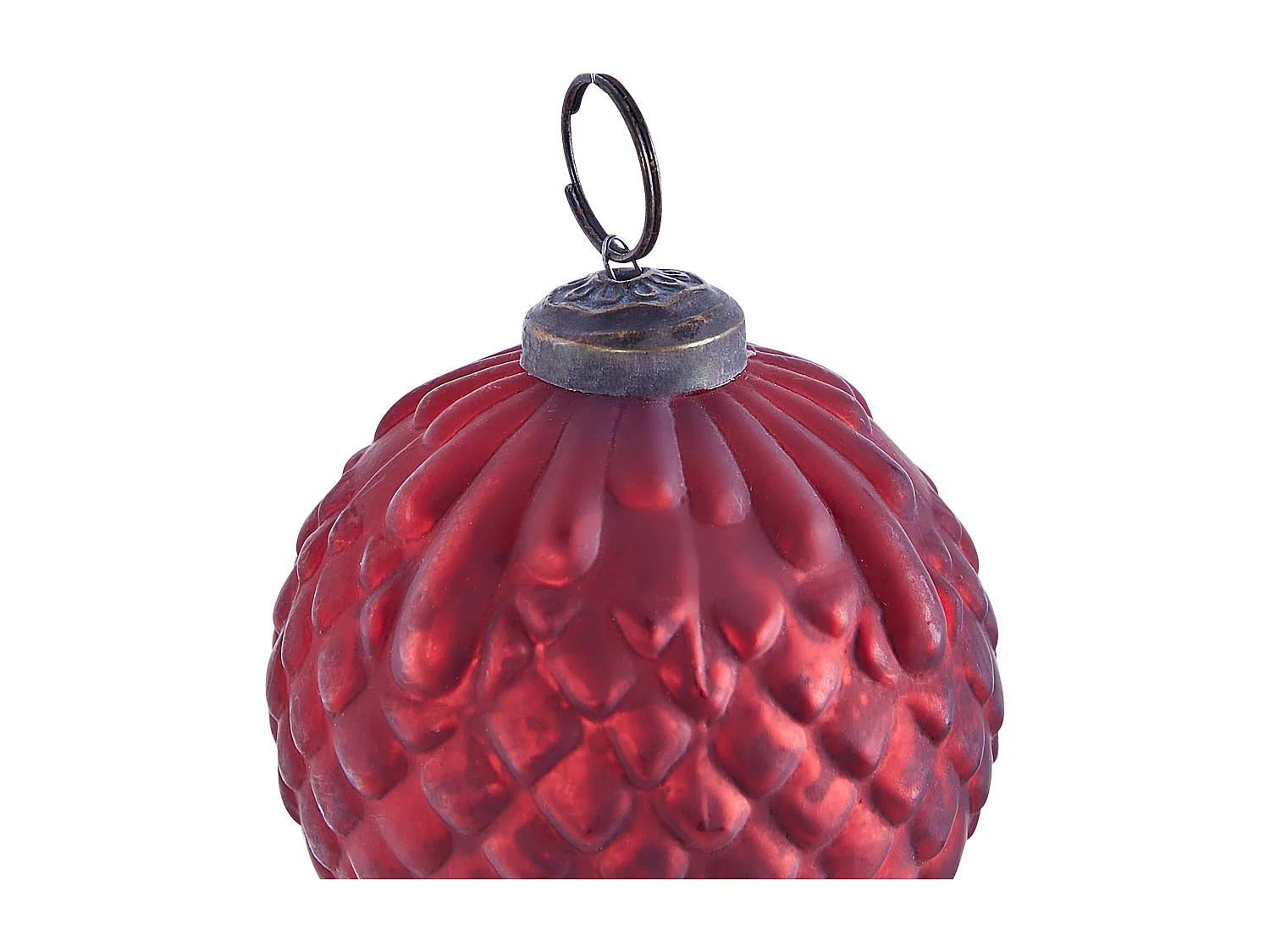 Lot de 6 boules ARGENTIN Verre Rouge